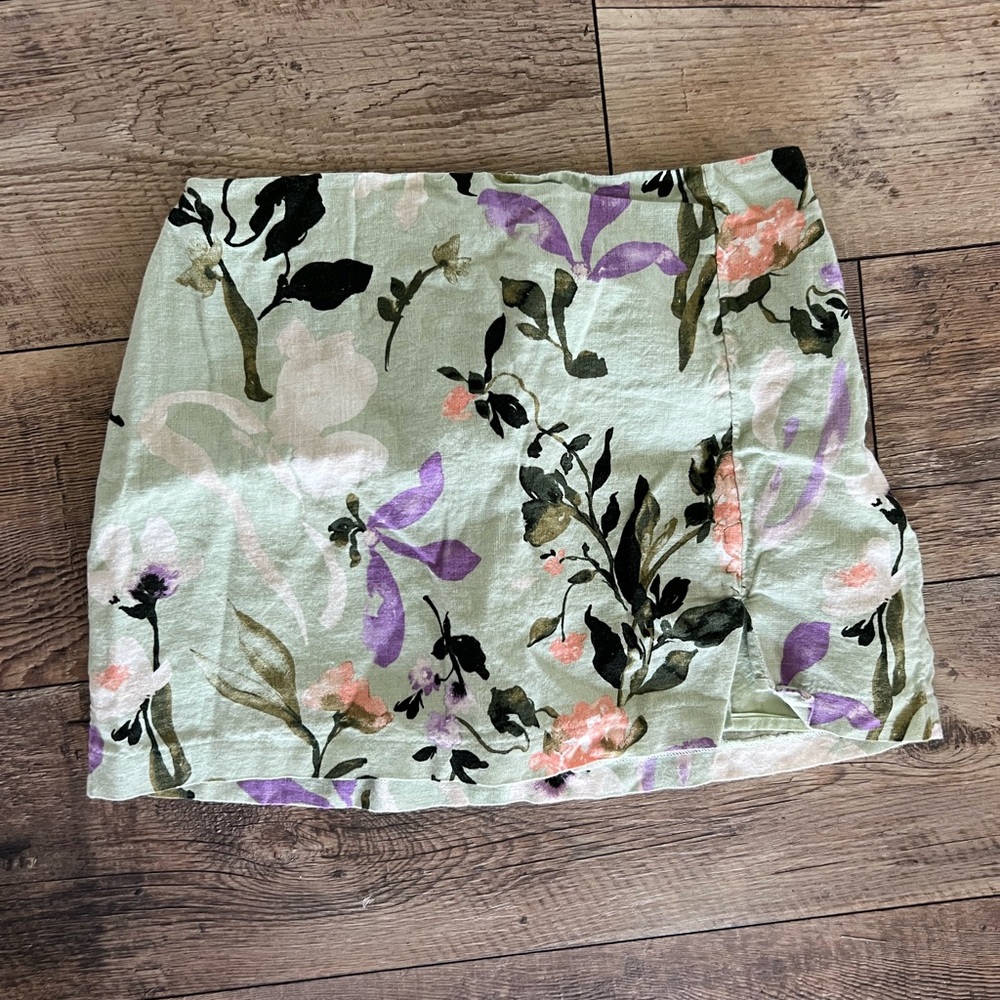 Abercrombie & Fitch Black and Purple Mini Skirt Casual Resort Wear
